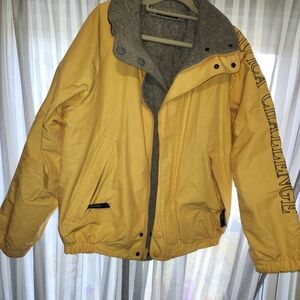Nautica Yellow Puffer Jacket with Gray Accents